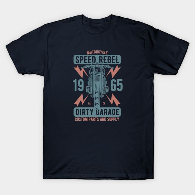 Motorcycle Speed Rebel T-Shirt by JabsCreative